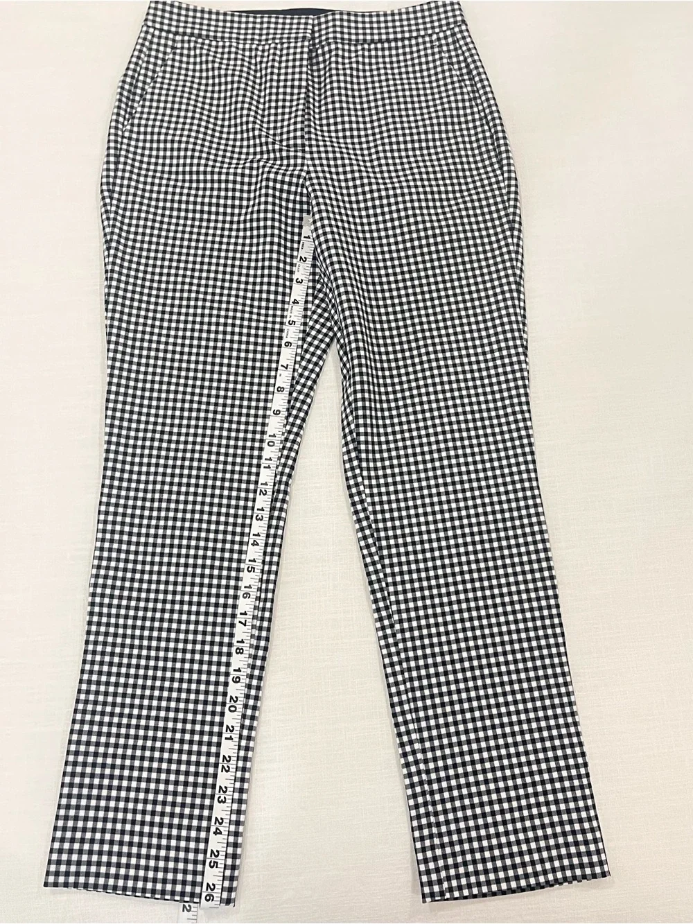 Rag & Bone Black & White Gingham Check Pants Size 6